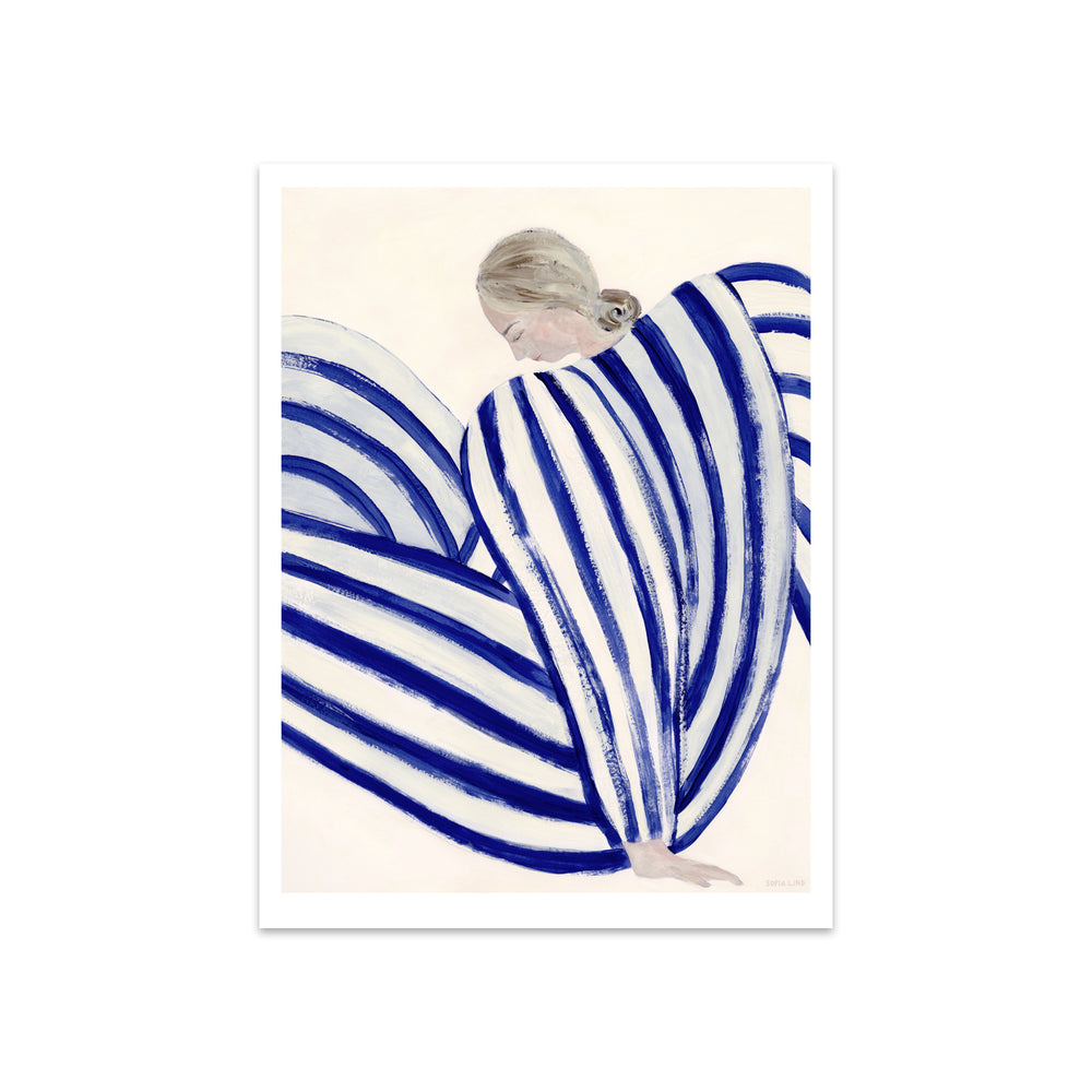 The Poster Club - Blue Stripe At Concorde von Sofia Lind | 50 x 70 cm