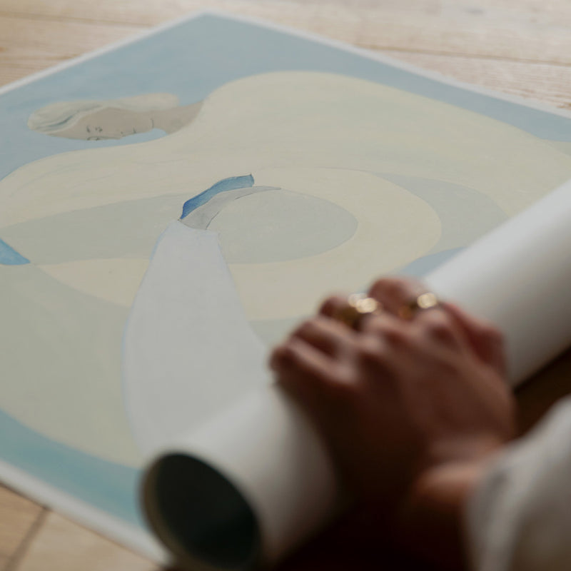 The Poster Club - Hold You - Blue von Sofia Lind