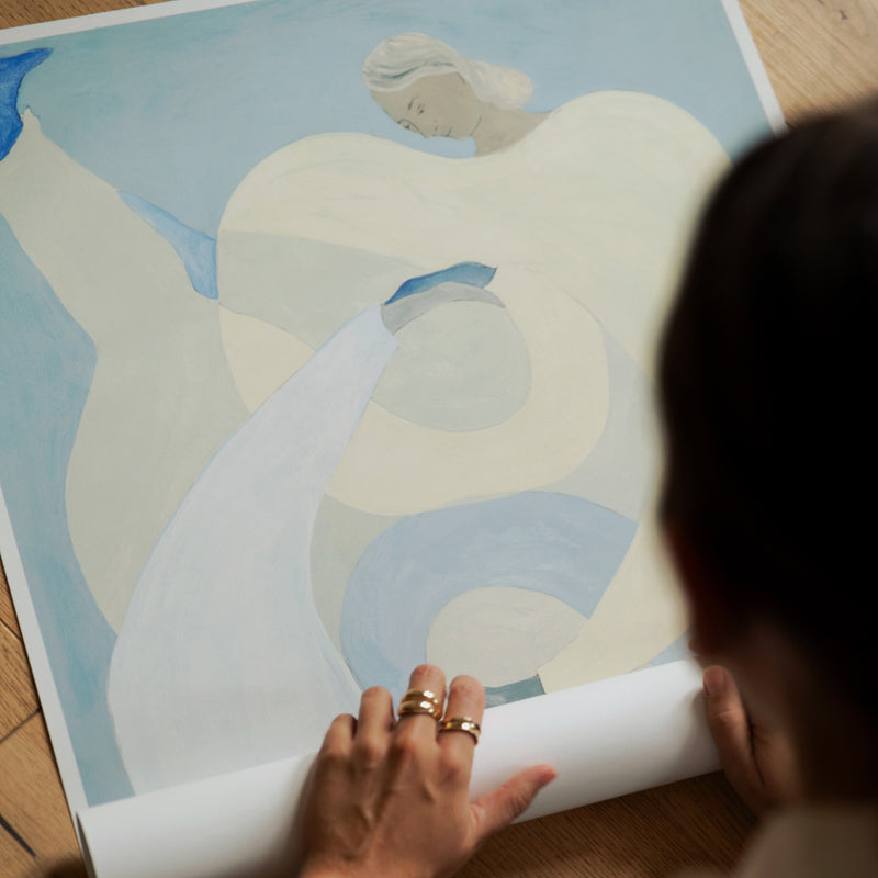 The Poster Club - Hold You - Blue von Sofia Lind