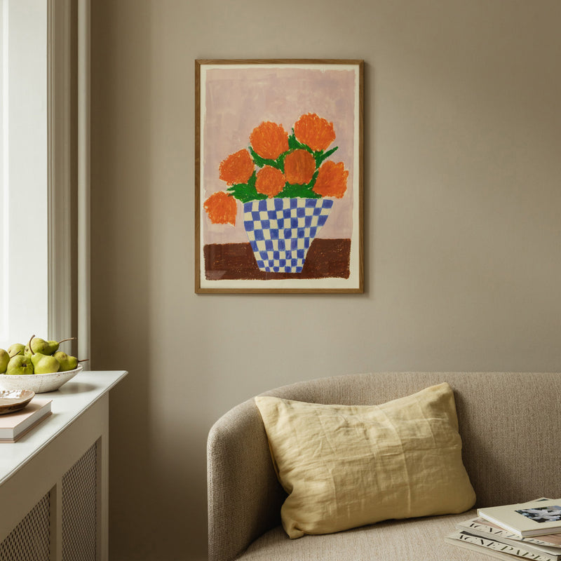 The Poster Club - Orange Flowers von Carla Llanos