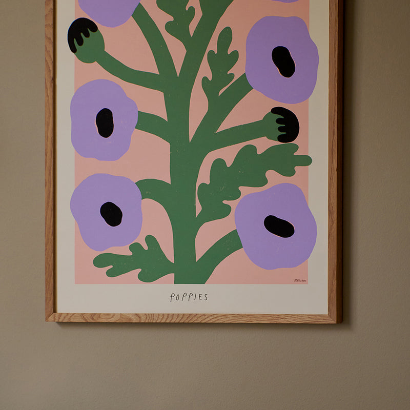 The Poster Club - Purple Poppies von Madelen Möllard