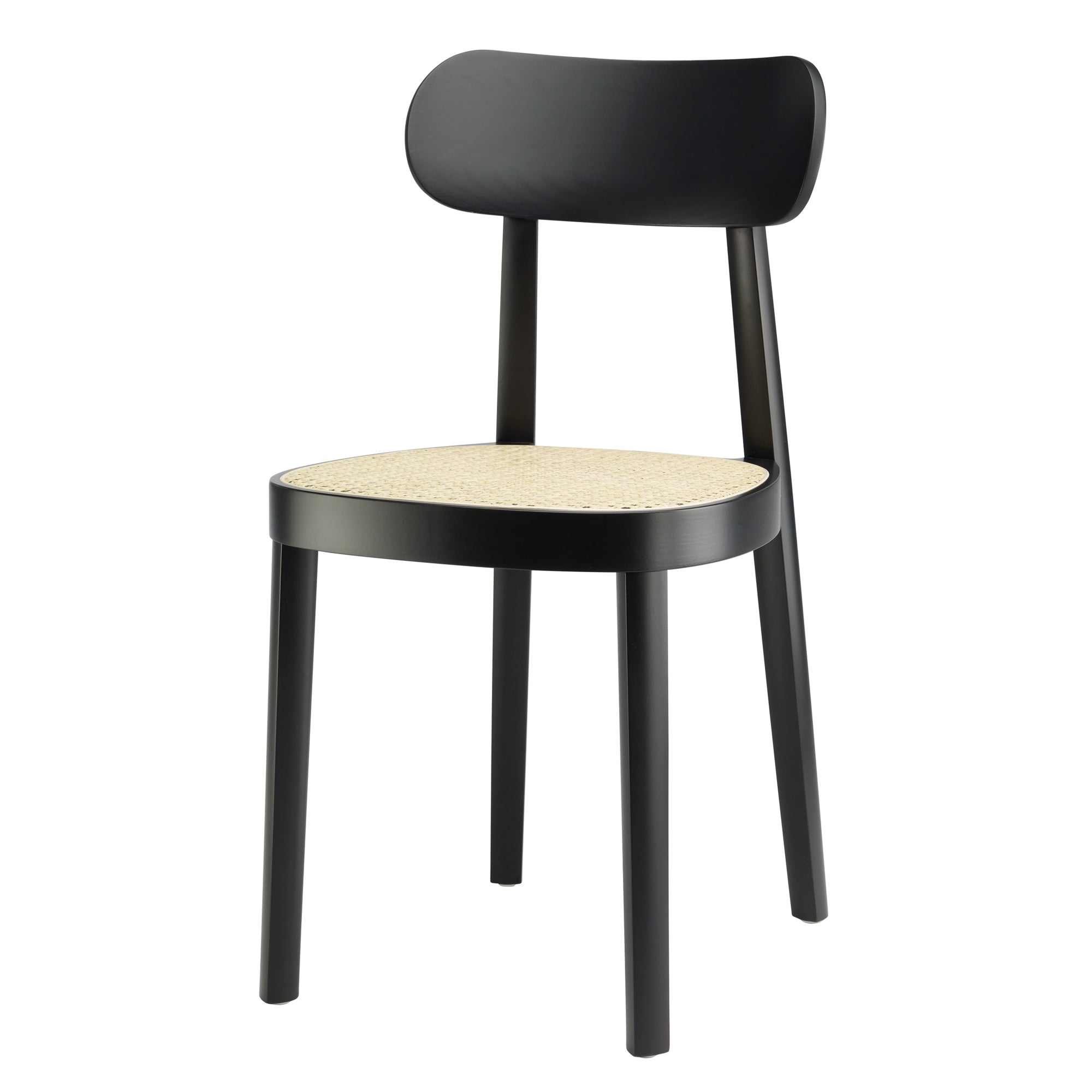 Thonet - 118 Stuhl | Buche schwarz gebeizt / Single / Rohrgeflecht