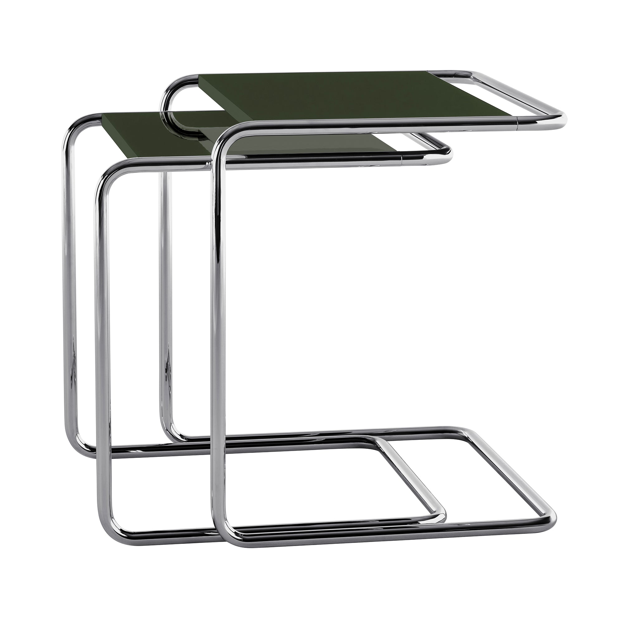 Thonet - JS. THONET by Jil Sander B 97 Beistelltisch | high-gloss graphite green / Glossy Titan