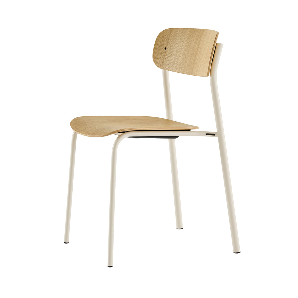 Thonet - S 243 Stuhl | Eiche klar lackiert / perlweiß