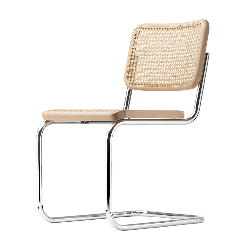 Thonet - S 32 V Stuhl | Geflecht natur / Buche natur / Chrom