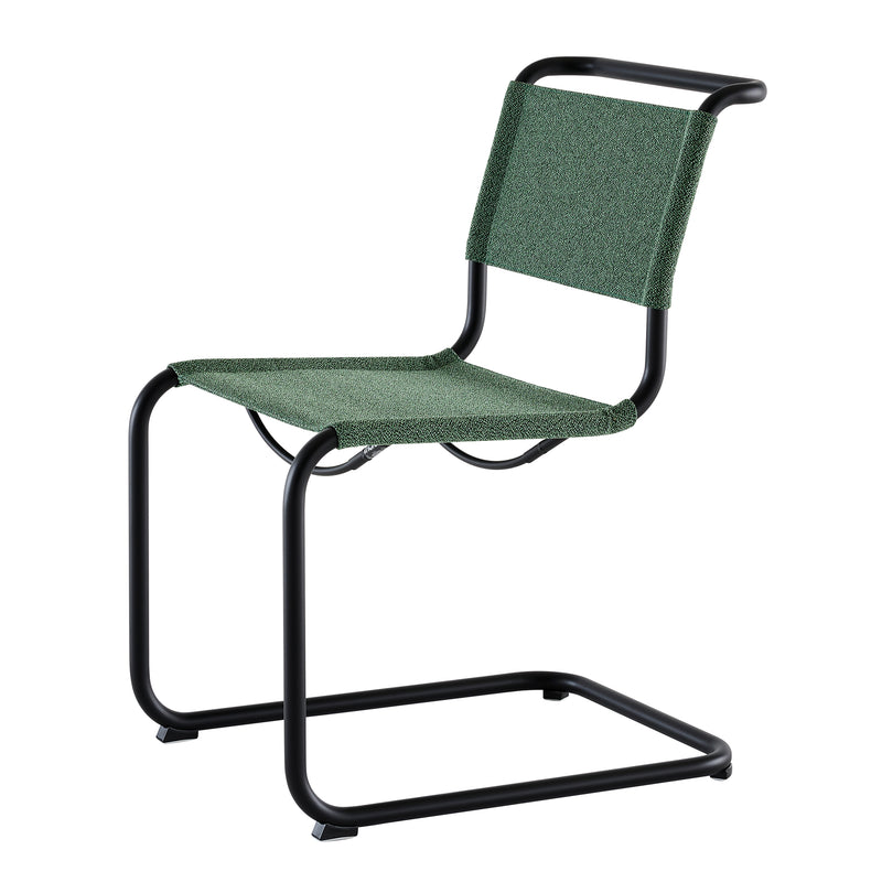 Thonet - S 33 V Stuhl | Stoff Rohi Cento malachit / Schwarz
