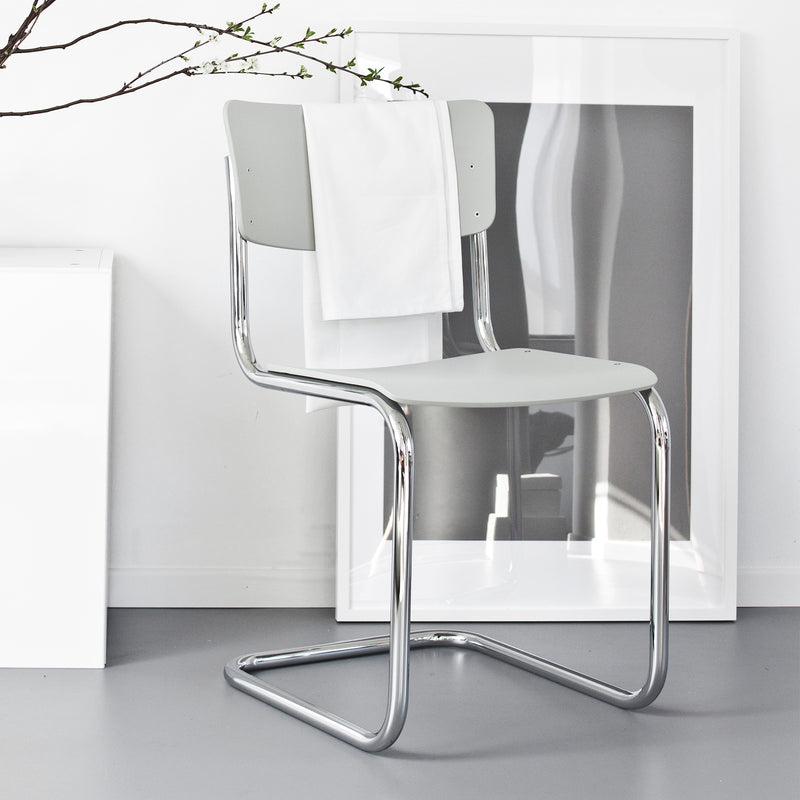 Thonet - S 43 Freischwinger Chrom | weiß