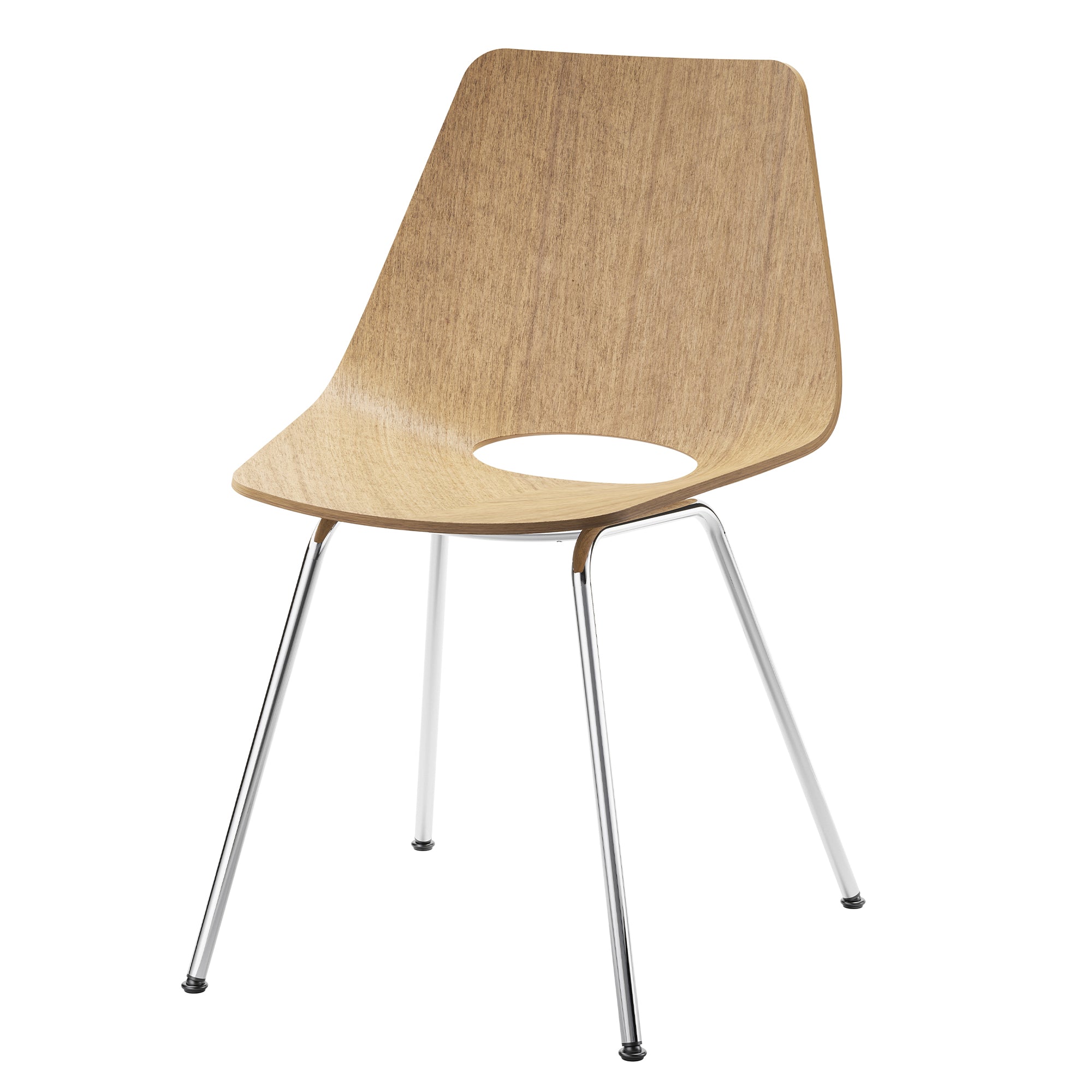 Thonet - S 661 Stuhl | Eiche klar lackiert / chrom