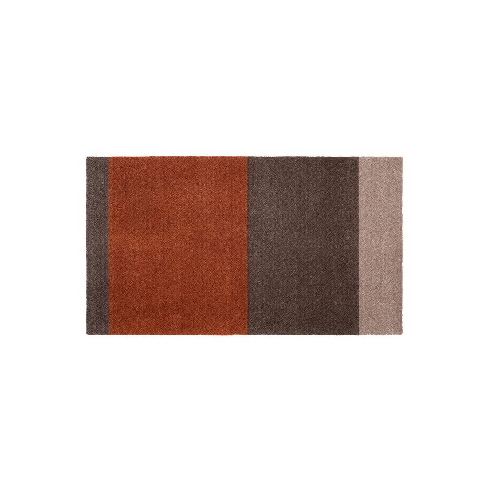 tica copenhagen - Stripes Horizontal Läufer | 67 x 120 cm / sand/braun/terracotta