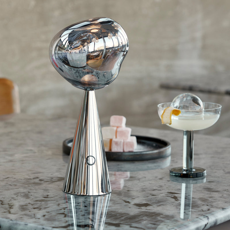 Tom Dixon - Melt LED Tischleuchte mit Akku | chrom