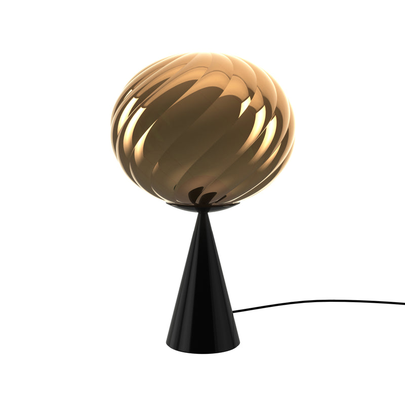 Tom Dixon - Whirl Cone Fat LED Tischleuchte | gold/schwarz