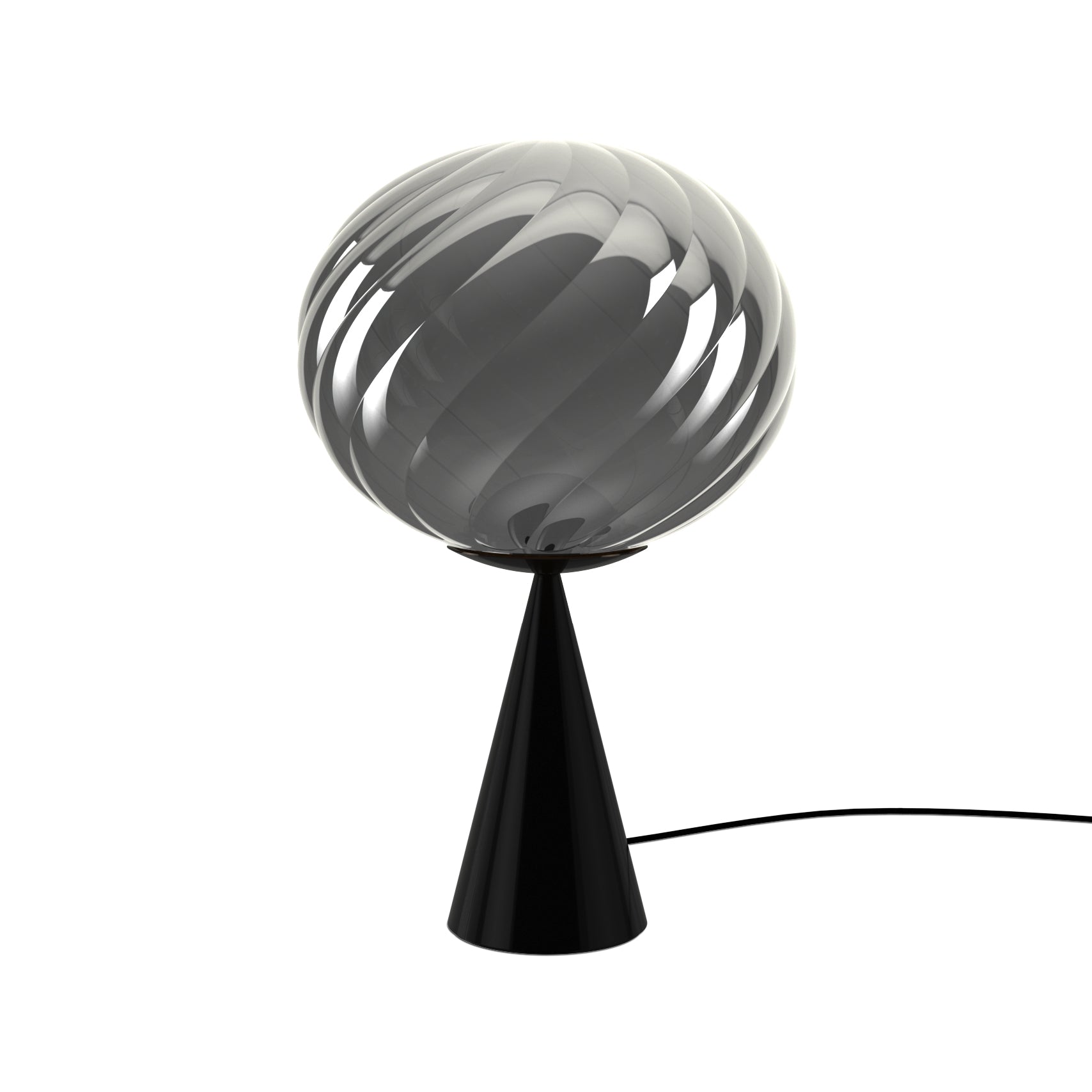 Tom Dixon - Whirl Cone Fat LED Tischleuchte | silber/schwarz
