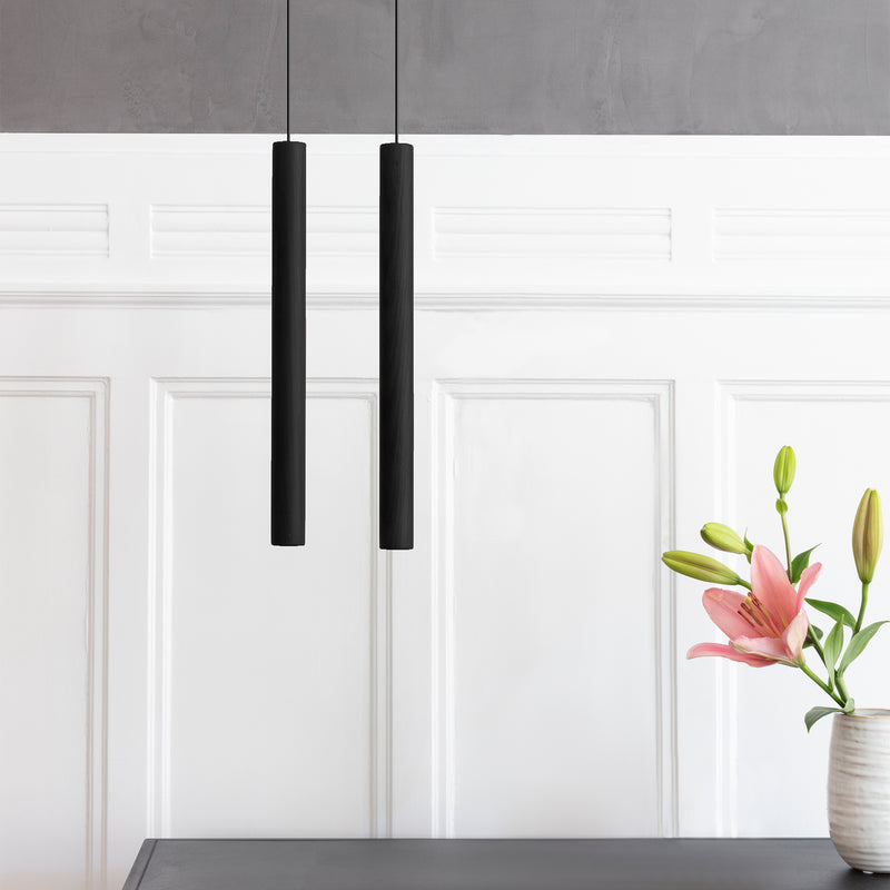 Umage - Chimes Pendelleuchte LED | normal / Eiche schwarz / Ø 3 x 44 cm