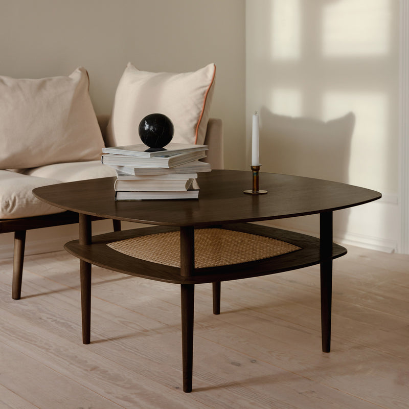 Umage - Together Couchtisch | hoch / Eiche dunkel / 100 x 100 cm