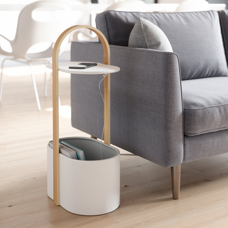 Umbra - Bellwood Storage Beistelltisch mit Ablage | natur/weiß