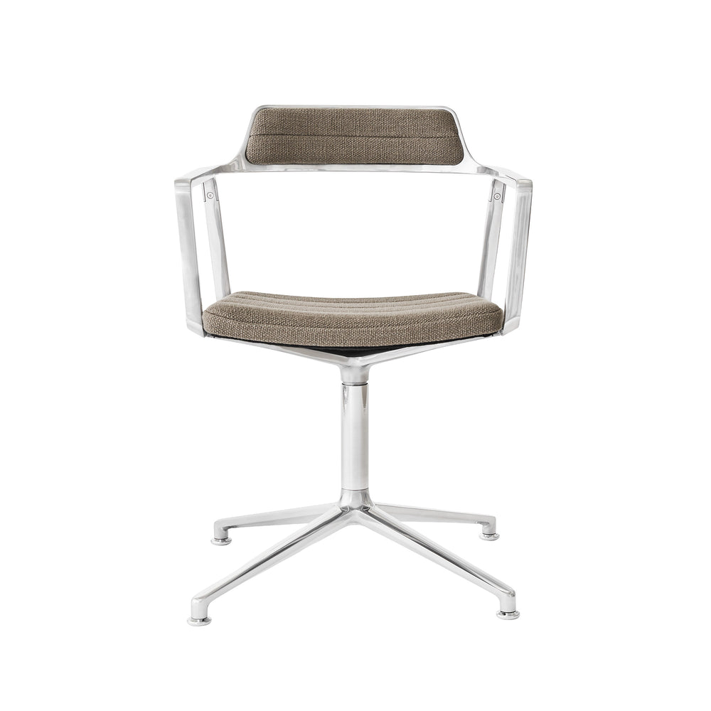 Vipp - 452 Drehstuhl | Gleiter / dark sand / Aluminium poliert
