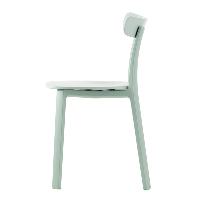 Vitra - All Plastic Chair | Filzgleiter / eisgrau - two tone, Kunststoffgleiter / eisgrau