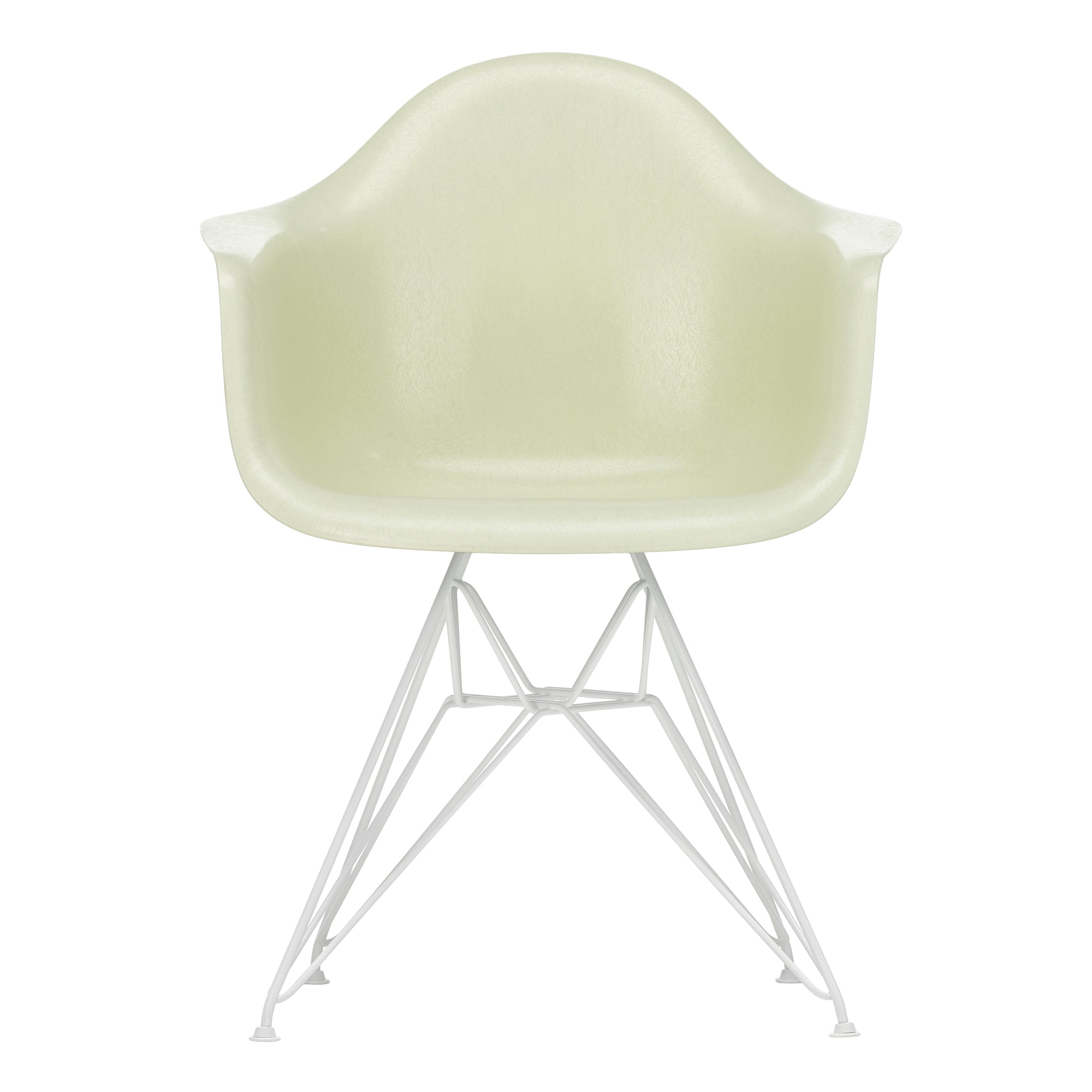 Vitra - Eames Fiberglass Armchair DAR | Filzgleiter weiß / Eames Parchment / weiß
