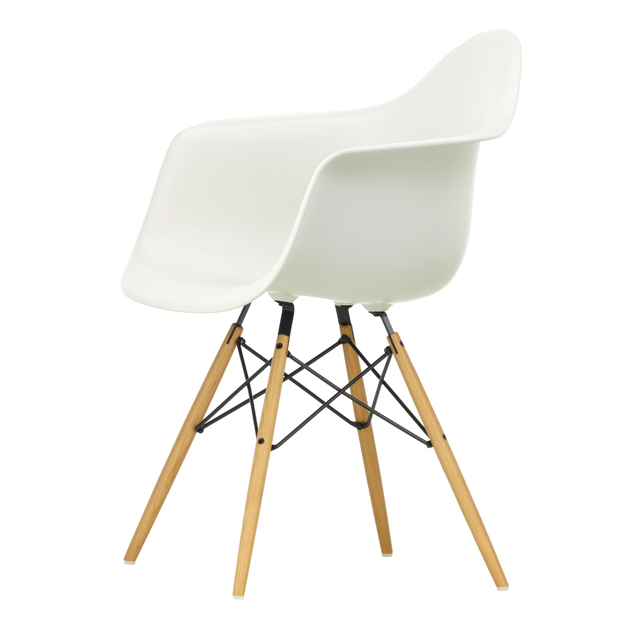 Vitra - Eames Plastic Armchair DAW RE | weiß / Esche honigfarben