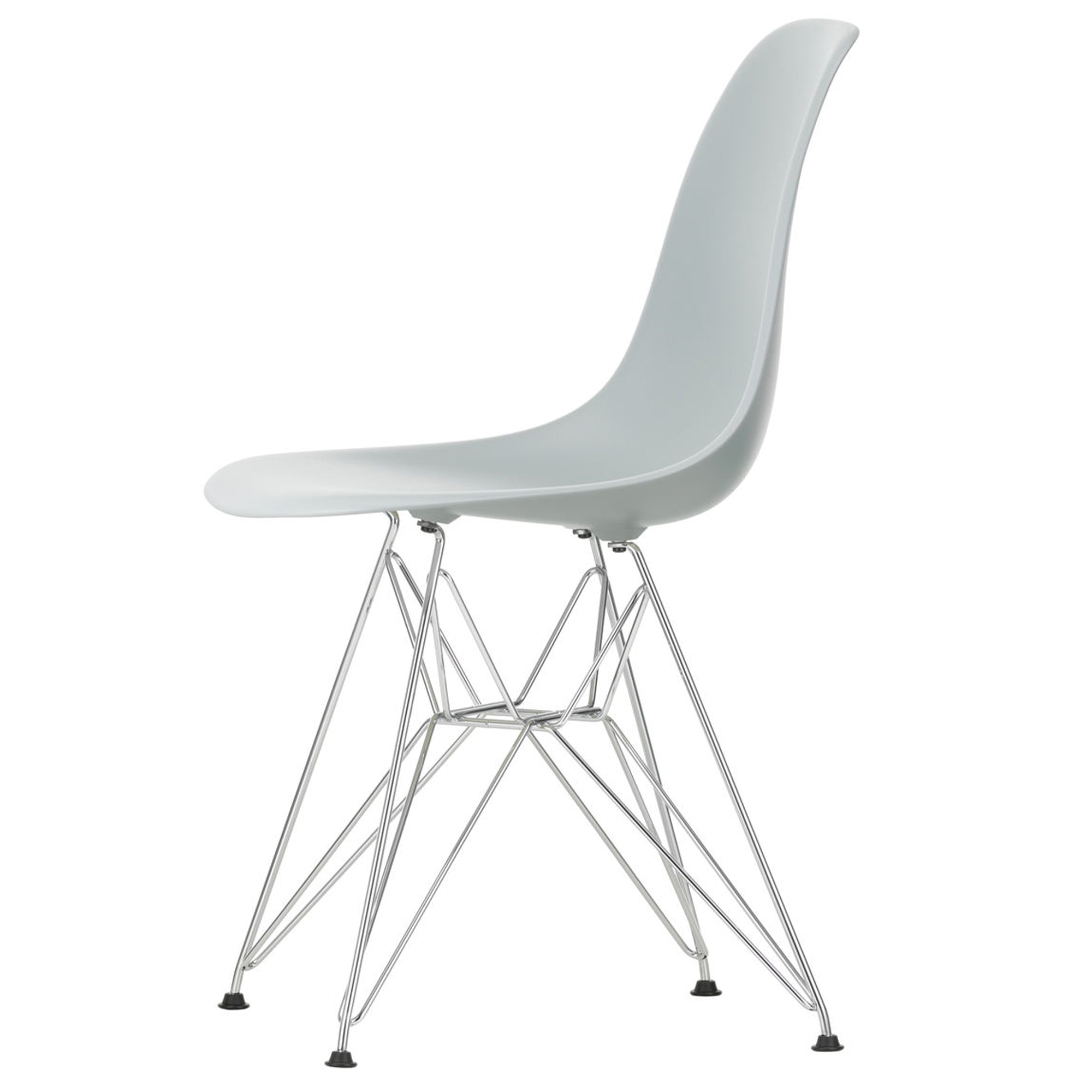 Vitra - Eames Plastic Side Chair DSR RE | Filzgleiter basic dark / hellgrau RE / verchromt