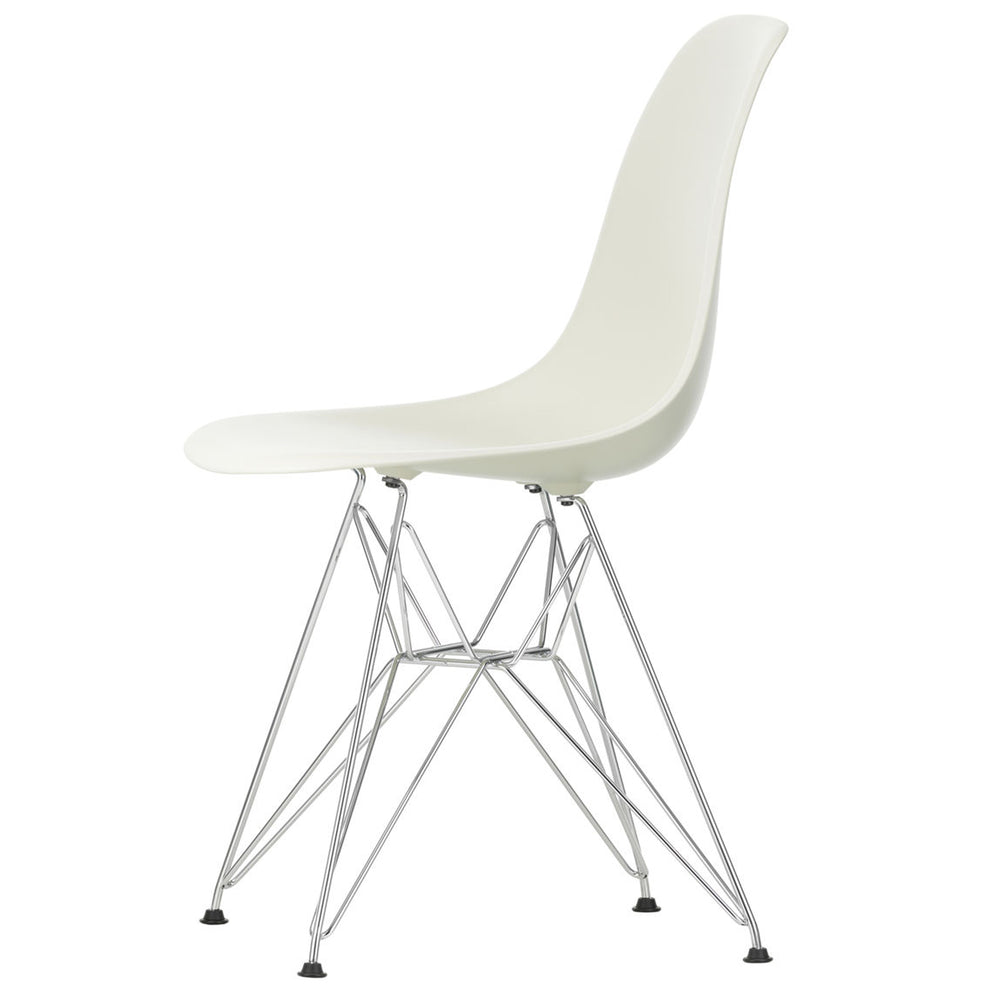Vitra - Eames Plastic Side Chair DSR RE | Filzgleiter basic dark / kieselstein RE / verchromt