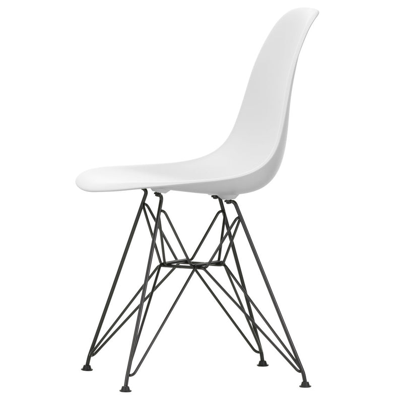 Vitra - Eames Plastic Side Chair DSR RE | Filzgleiter basic dark / cotton weiß RE / basic dark