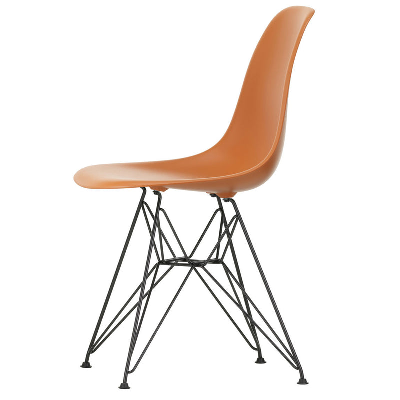 Vitra - Eames Plastic Side Chair DSR RE | Filzgleiter basic dark / rostorange RE / basic dark