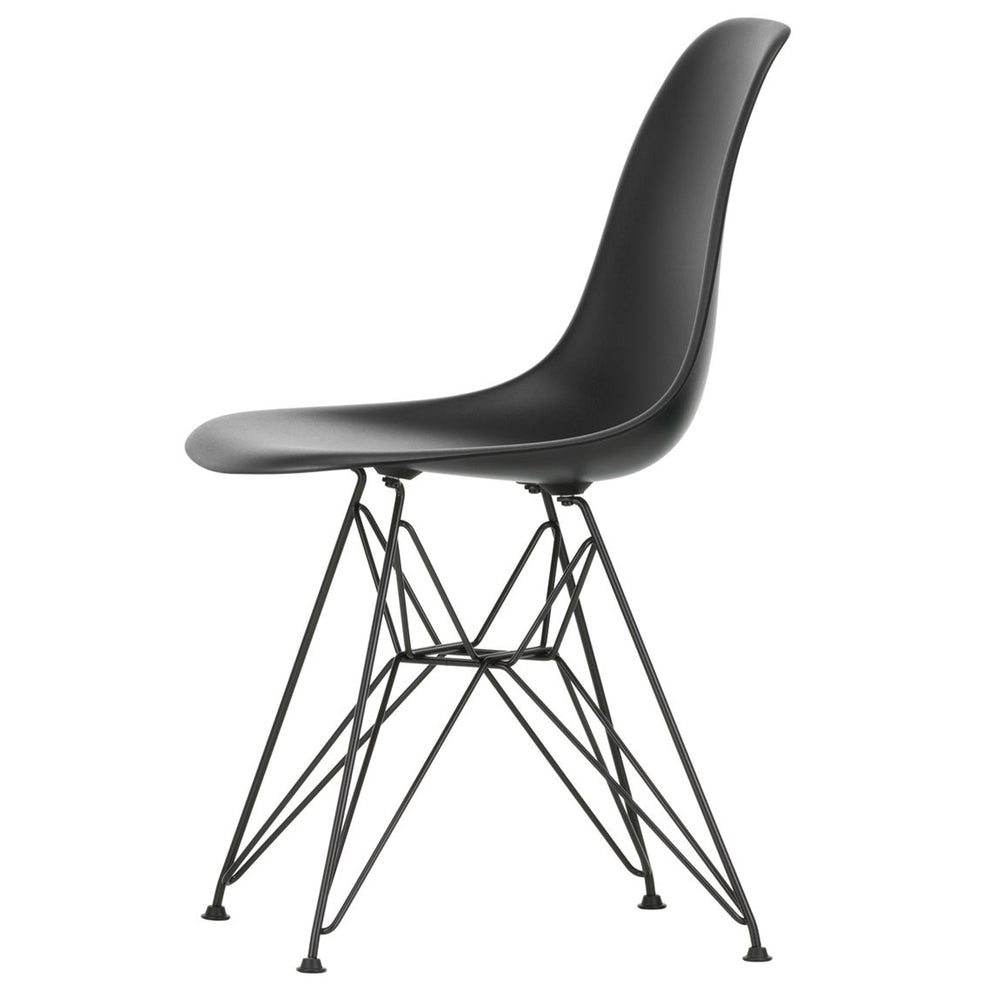 Vitra - Eames Plastic Side Chair DSR RE | Filzgleiter basic dark / tiefschwarz RE / basic dark