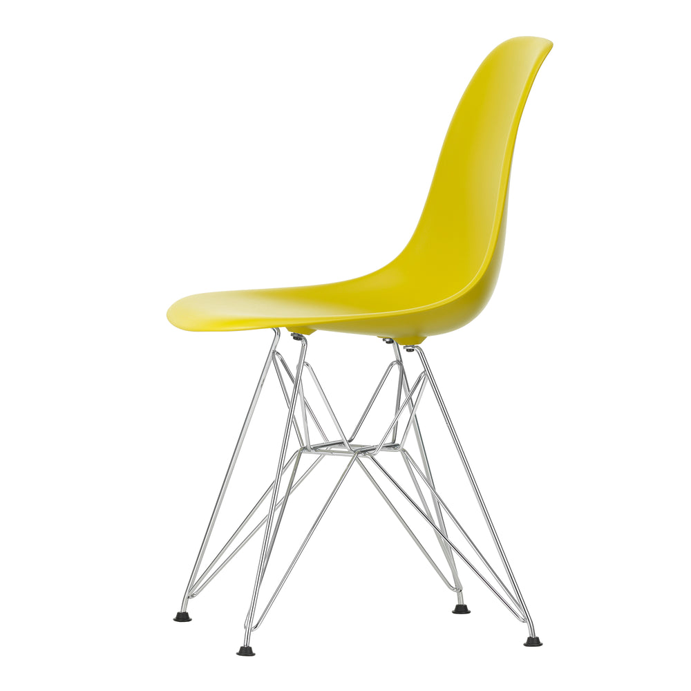 Vitra - Eames Plastic Side Chair DSR RE | Filzgleiter basic dark / senf RE / verchromt