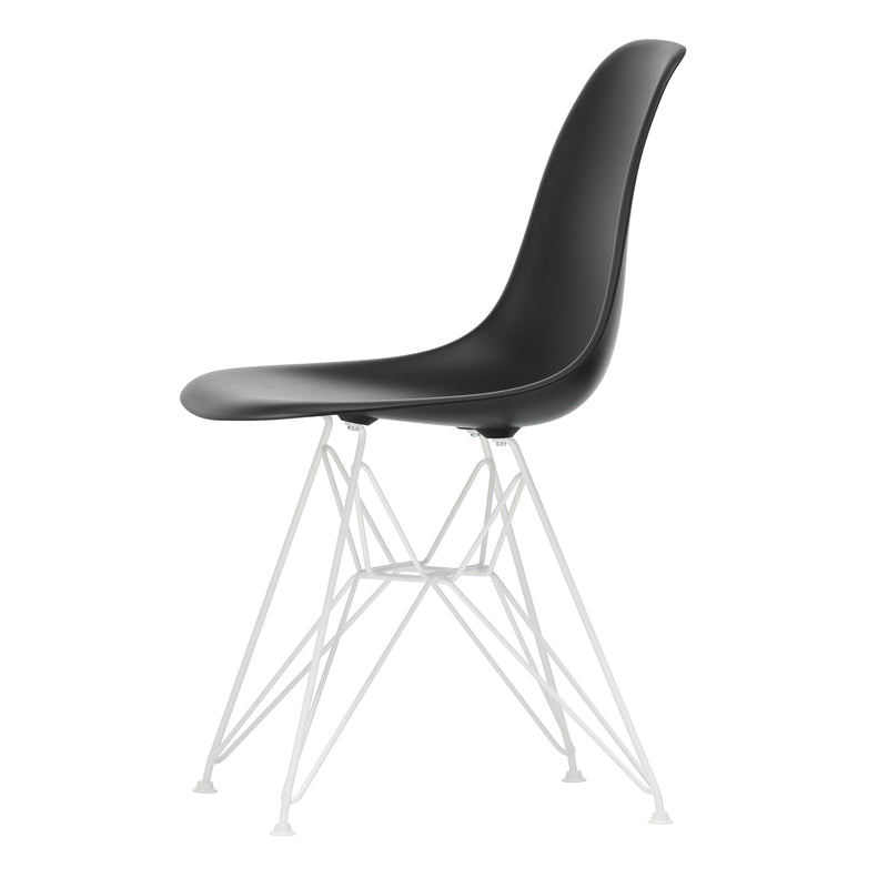 Vitra - Eames Plastic Side Chair DSR RE | Filzgleiter weiß / tiefschwarz RE / weiß