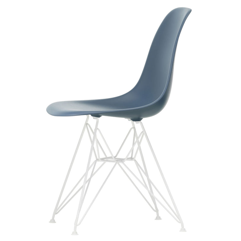 Vitra - Eames Plastic Side Chair DSR RE | Filzgleiter weiß / meerblau RE / weiß