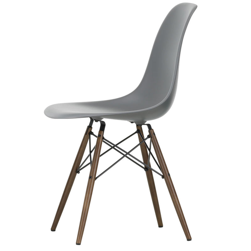 Vitra - Eames Plastic Side Chair DSW RE | Filzgleiter basic dark / granitgrau RE / Ahorn dunkel 