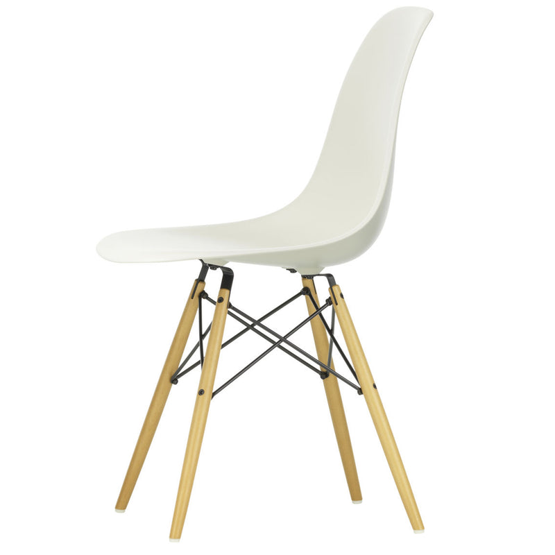 Vitra - Eames Plastic Side Chair DSW RE | Filzgleiter basic dark / kieselstein RE / Ahorn gelblich