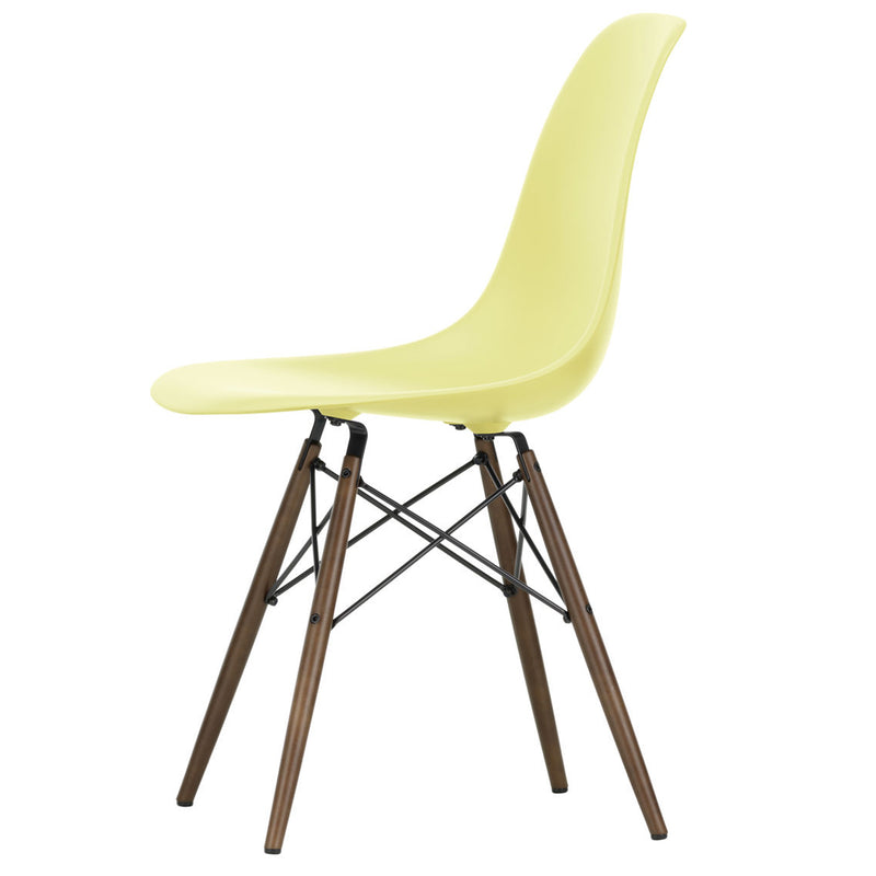 Vitra - Eames Plastic Side Chair DSW RE | Filzgleiter basic dark / citron RE / Ahorn dunkel 