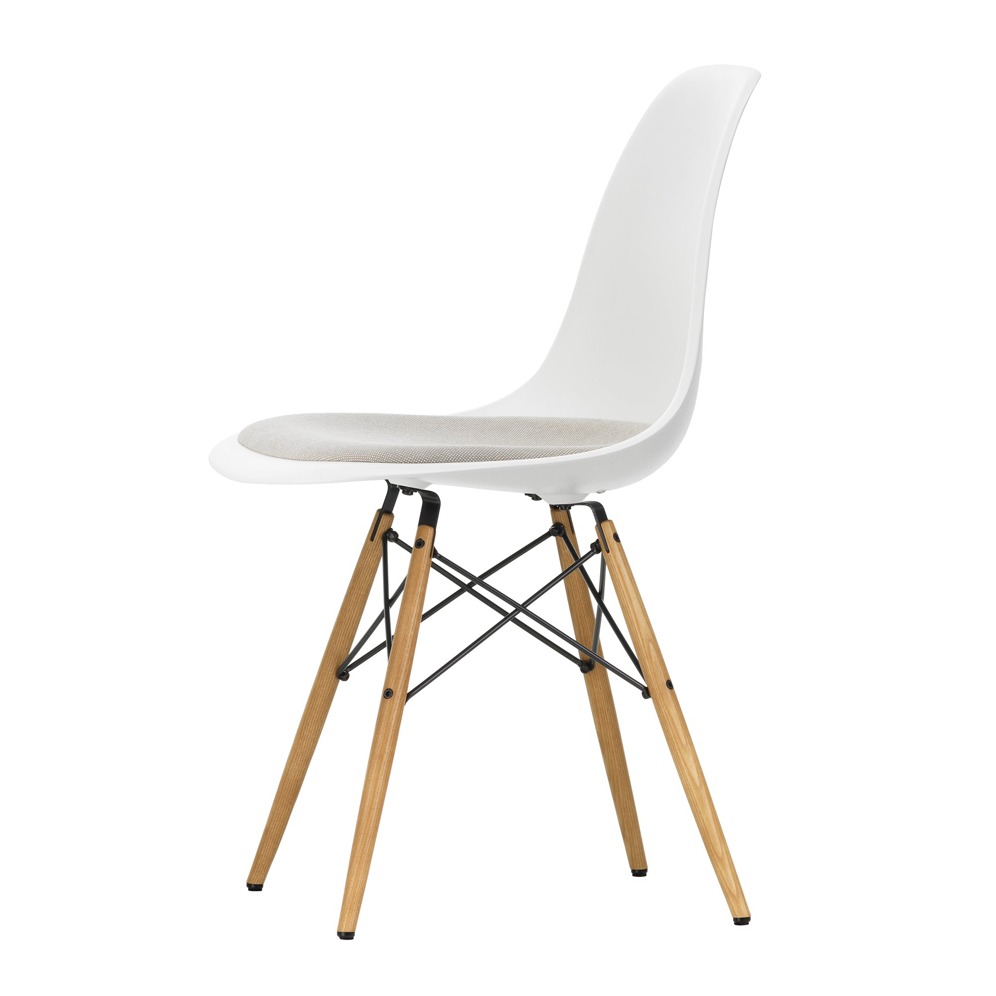 Vitra - Eames Plastic Side Chair DSW mit Sitzpolster | 