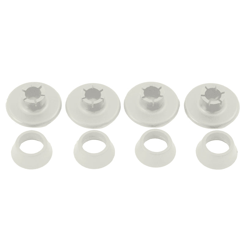 Vitra - Kunststoffgleitersatz für Plastic Chair DSR, DAR, DKR, 4er-Set | weiß