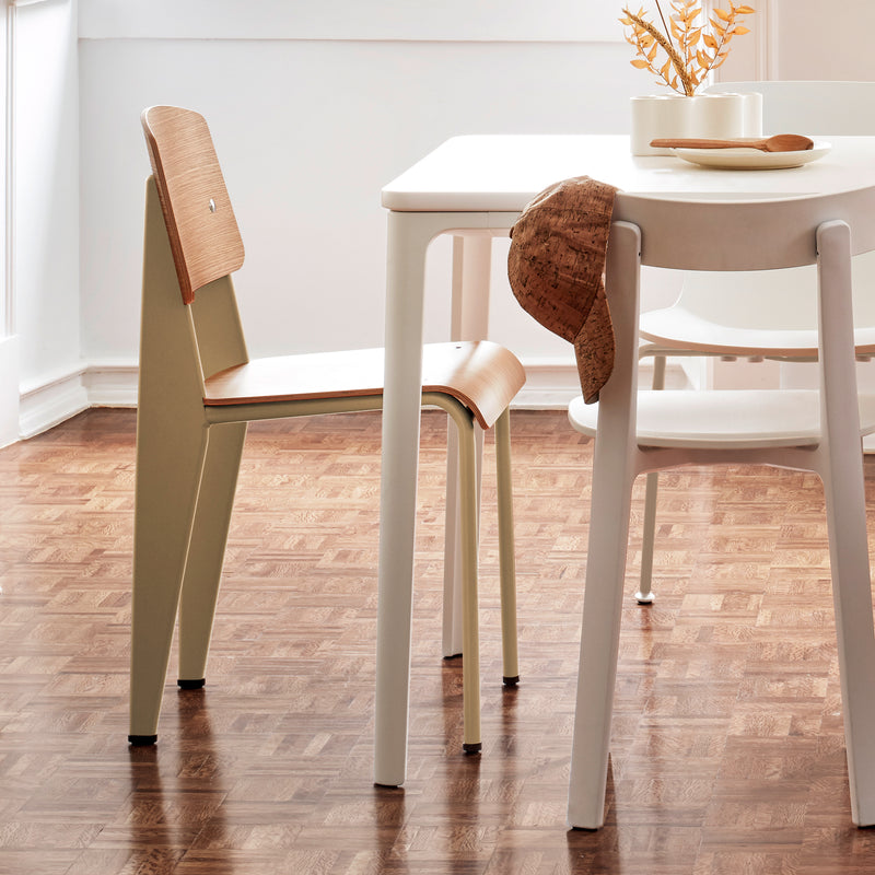 Vitra - Prouvé Standard Stuhl | Prouvé Blanc Colombe (écru) / Eiche hell