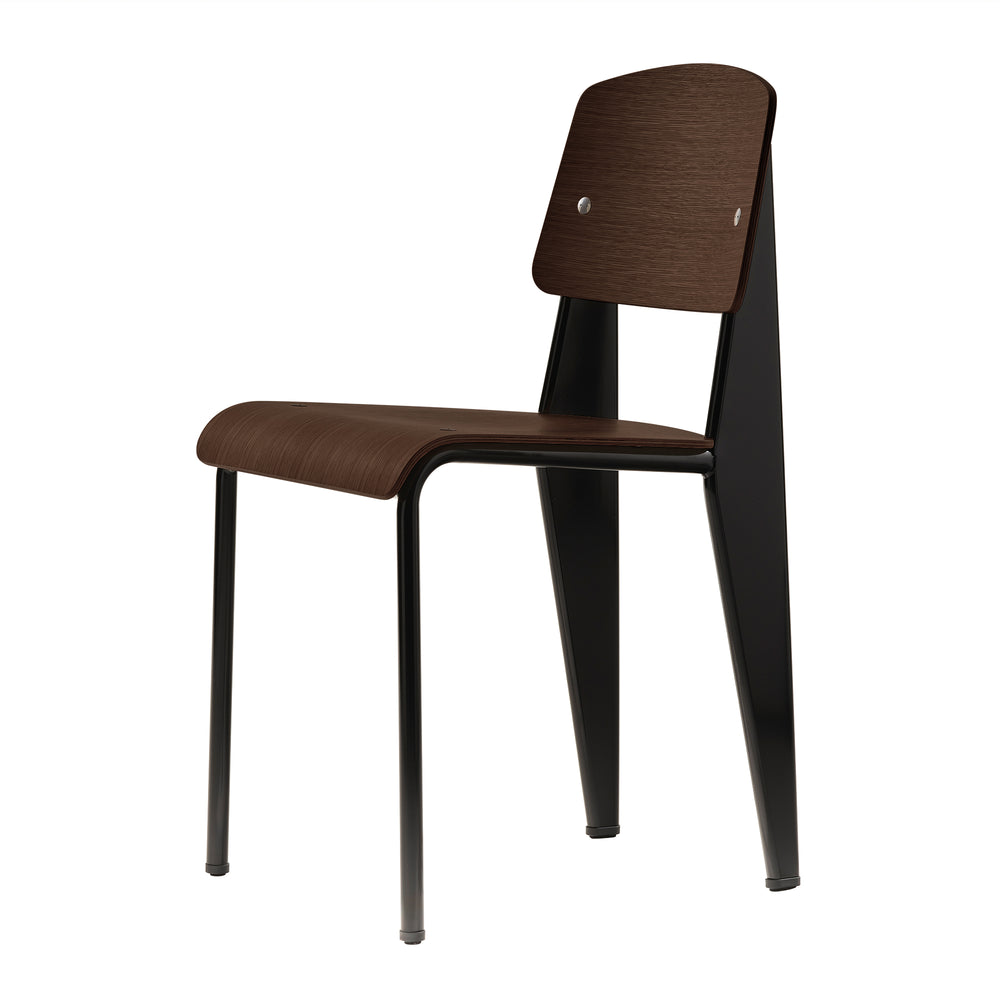 Vitra - Prouvé Standard Stuhl | tiefschwarz / Nussbaum schwarz