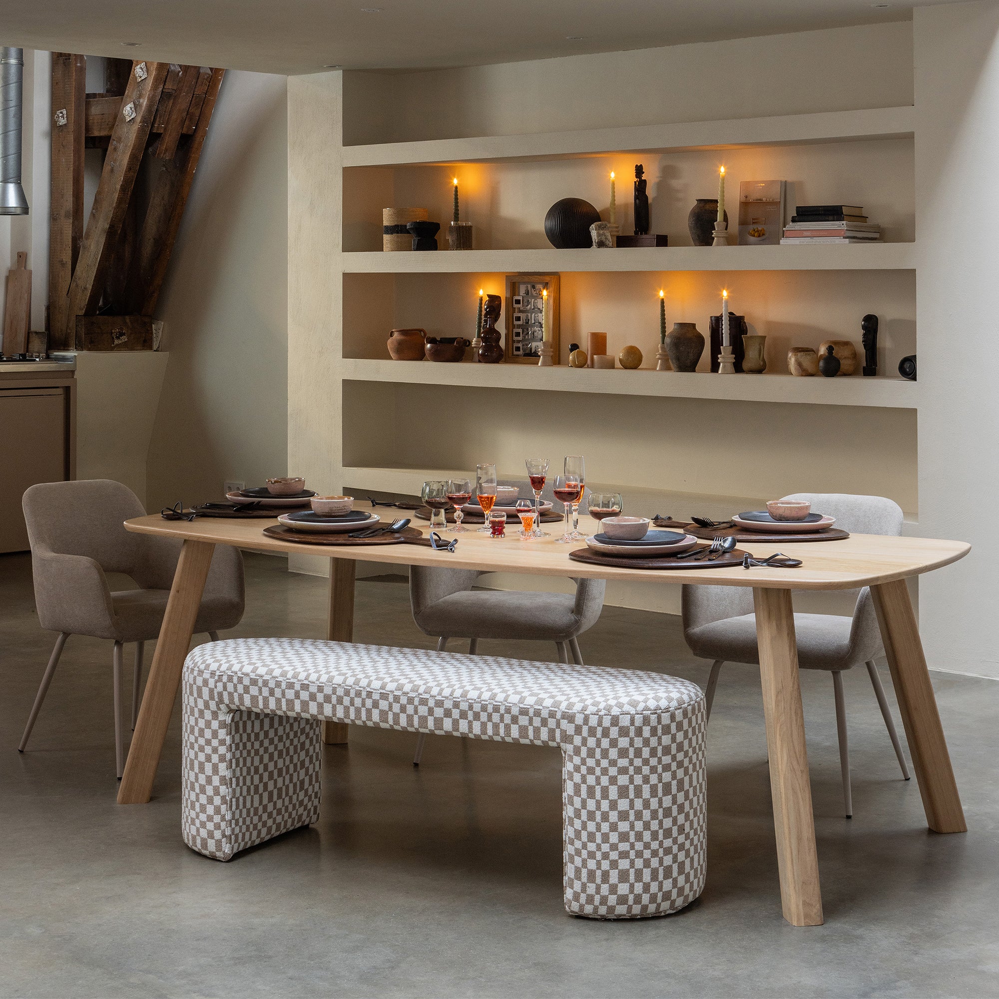WOOOD Exclusive - Tablo Tisch | 220 x 100 cm / cashmere brown