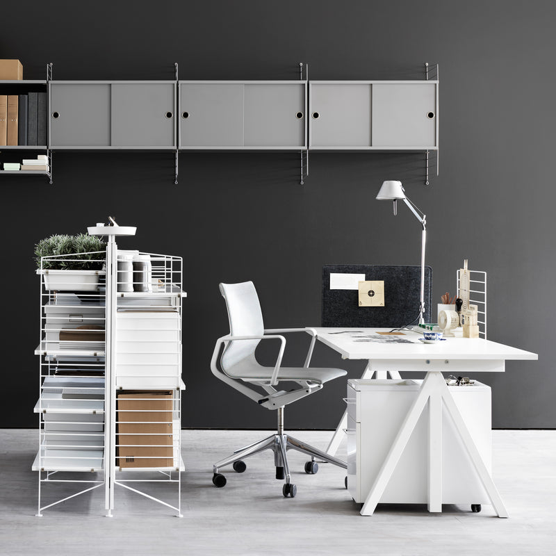 String - Bodenleiter | 2er Set / 115 x 30 cm / weiß