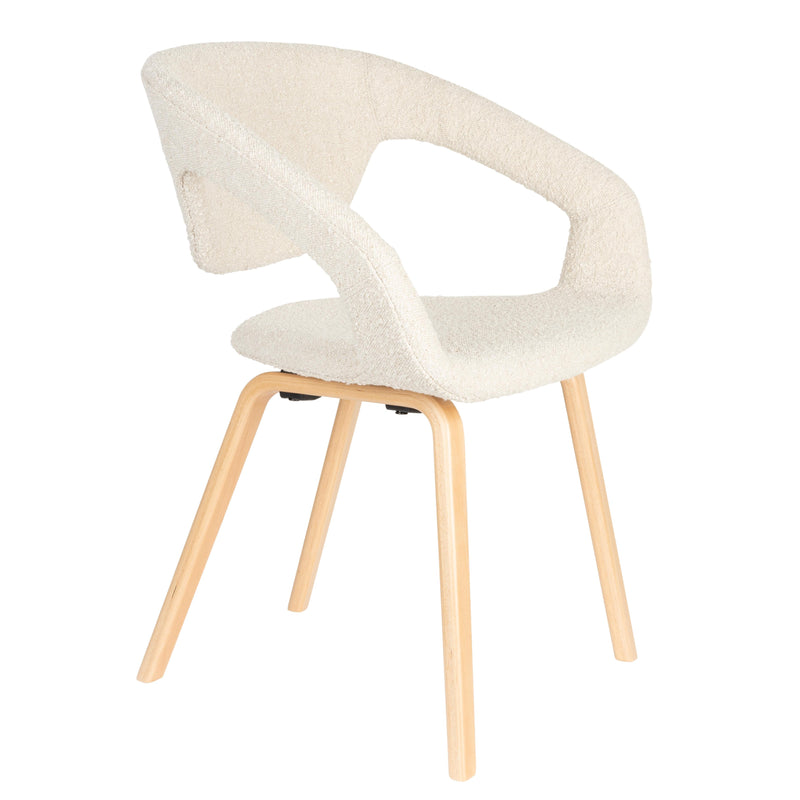 Zuiver - Flexback Stuhl | Bouclé beige