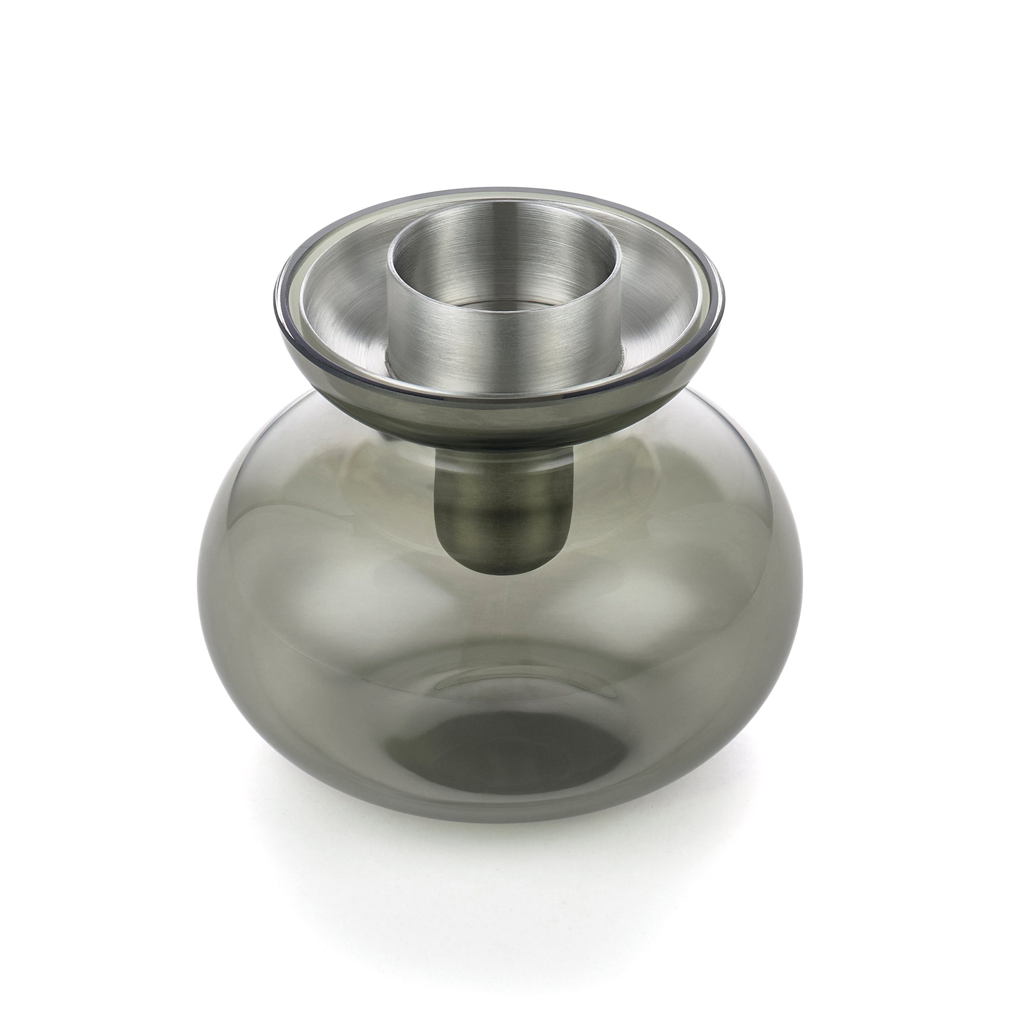 Zone Denmark - Inu Vase | Kerzenhalter / smoked grey