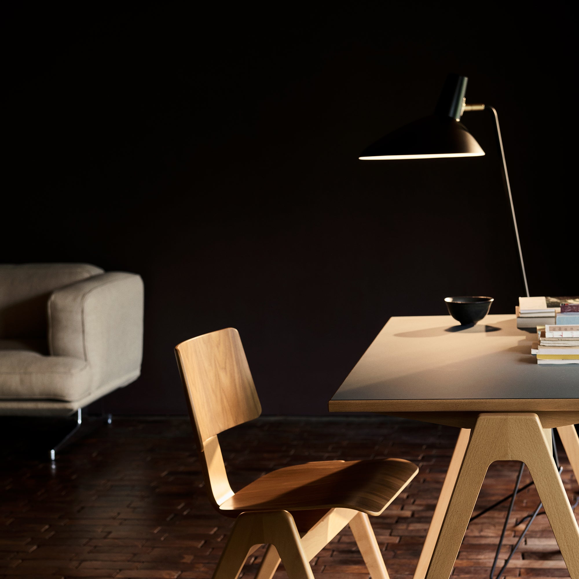 &amp;Tradition - Daystak RD2 Tisch | Laminat Verde Conmodoro, Buche