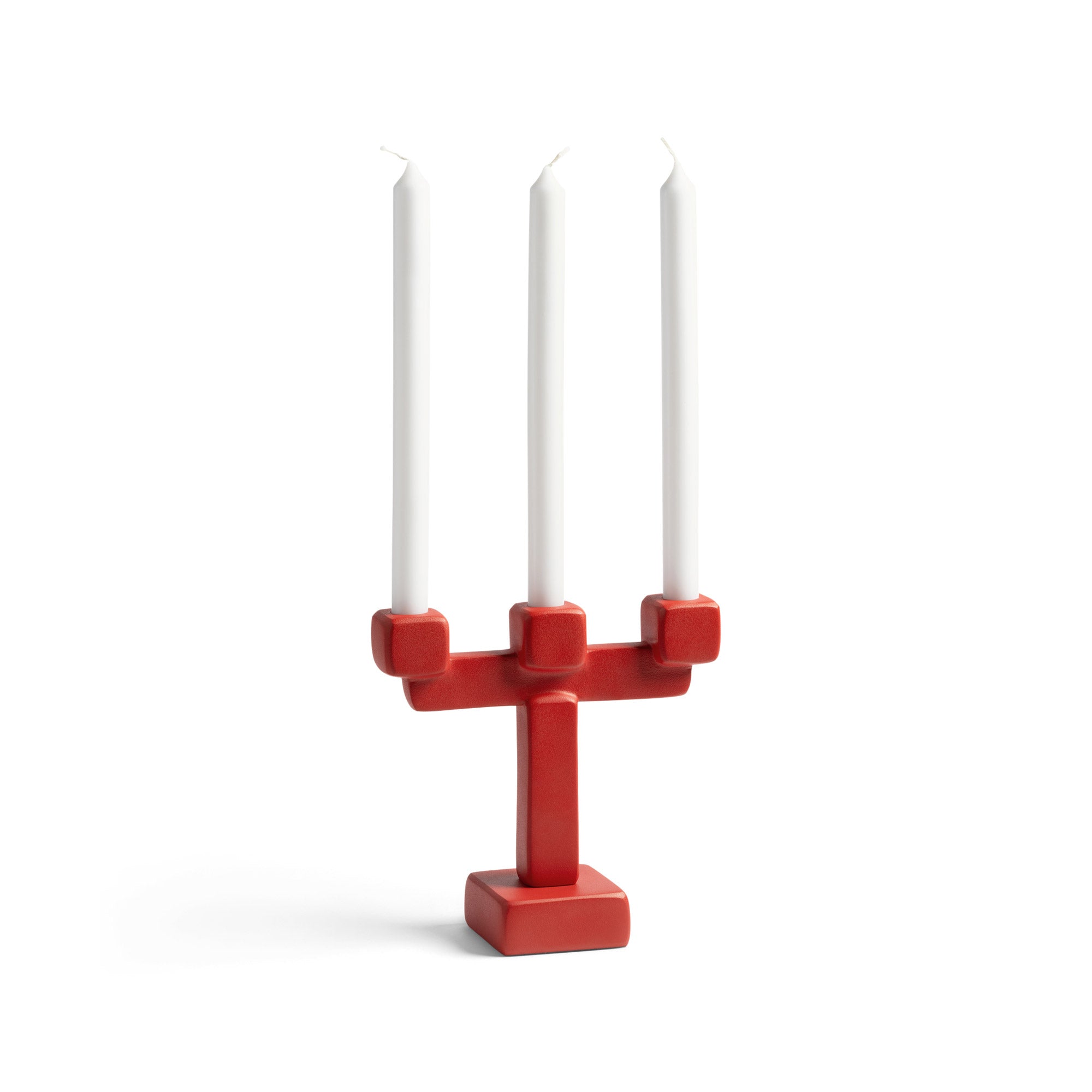 &amp;klevering - Chunk Kerzenhalter | rot