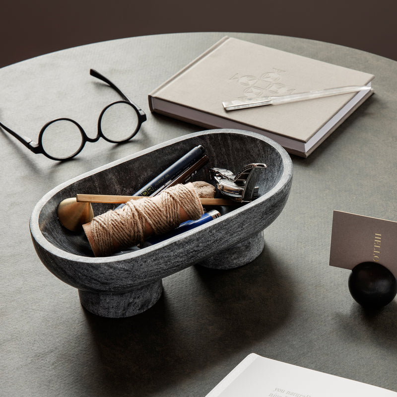 Ferm Living - Alza Schale | Marmor schwarz