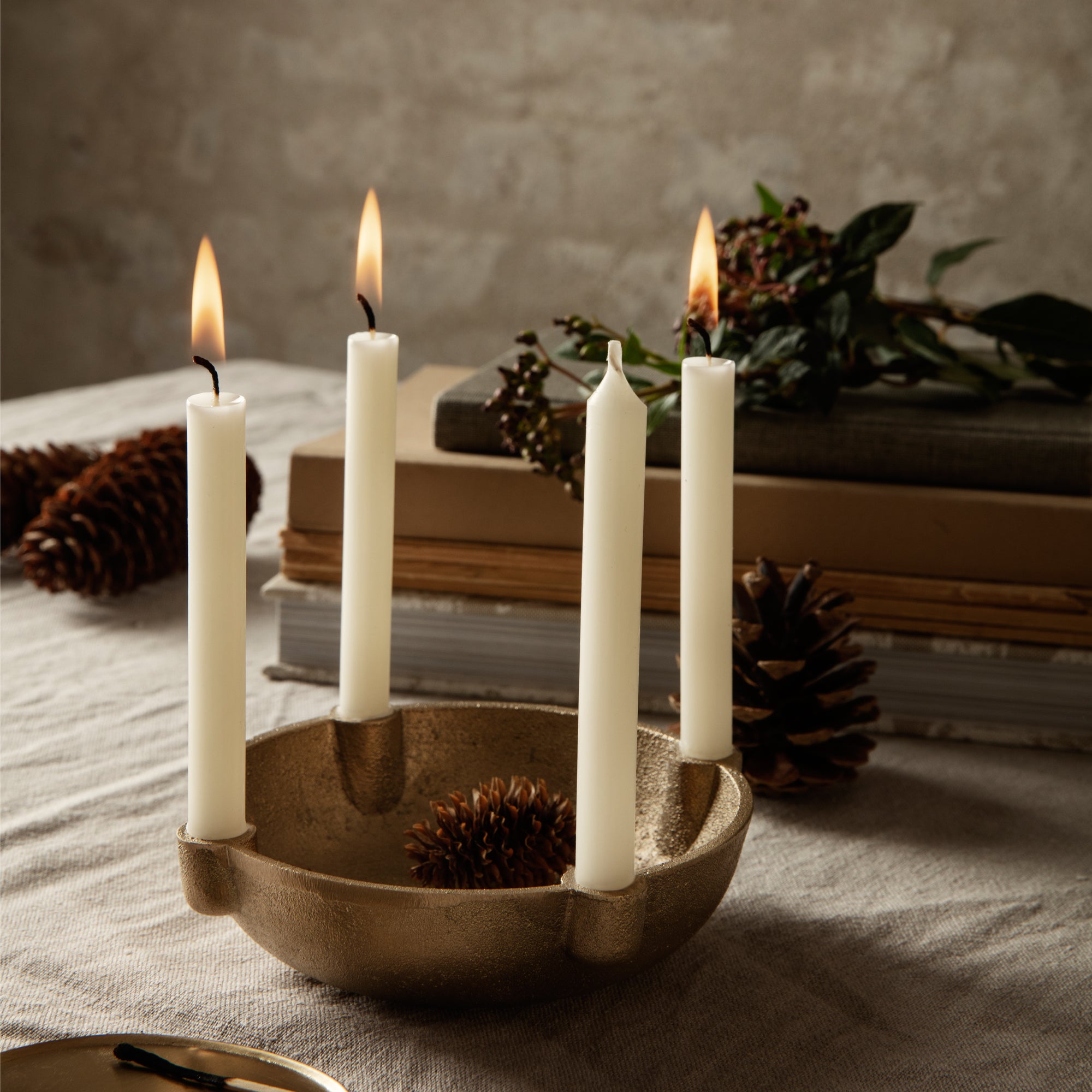 Ferm Living - Bowl Messing Kerzenständer