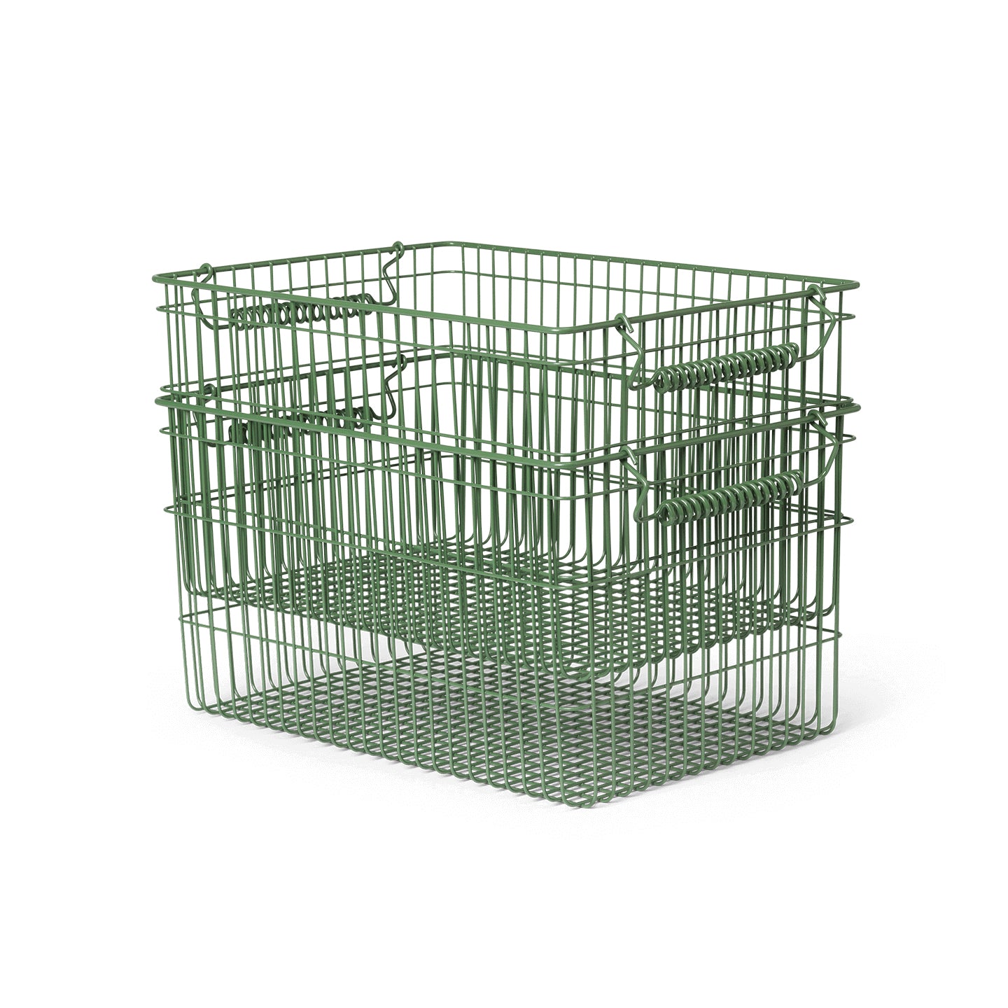 Ferm Living - Cala Stapelbare Körbe | verdant grün