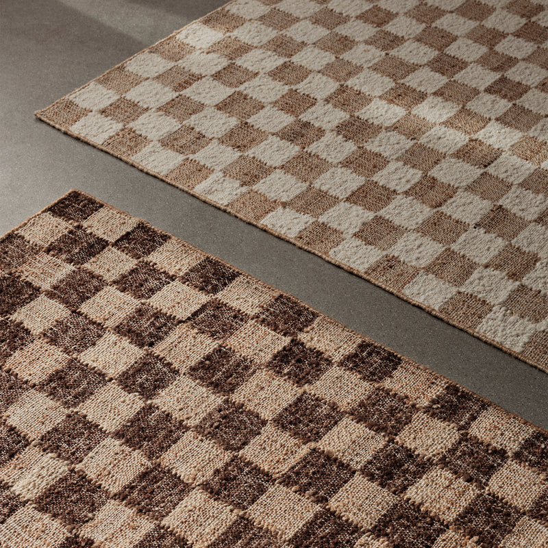 Ferm Living - Check Woll-Jute Teppich