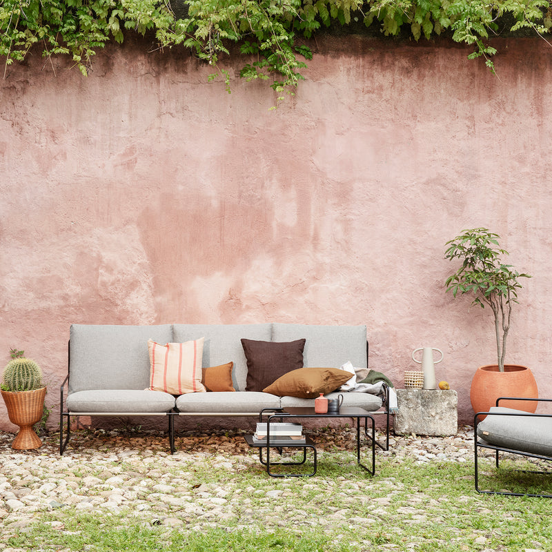 Ferm Living - Desert Dolce Outdoor 3-Sitzer Sofa | schwarz