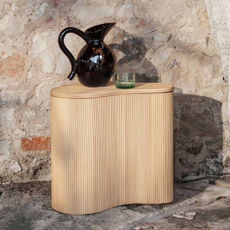 Ferm Living - Isola Rattan Aufbewahrungstisch